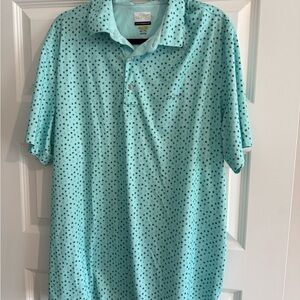 Aqua Pattern Men's Polo Shirt